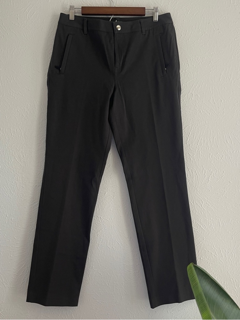 Lauren Ralph Lauren Green Olive Straight-Leg Dress Pants